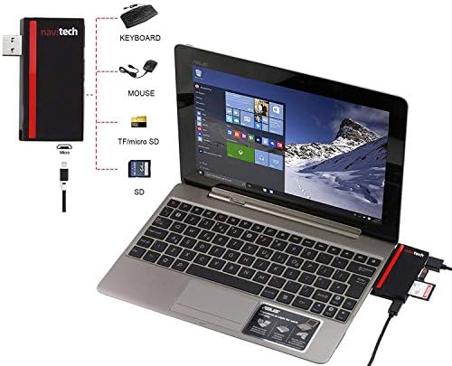 Navitech 2 em 1 laptop/tablet USB 3.0/2.0 Adaptador de cubo/micro USB Entrada com SD/micro SD Reader compatível com o Acer conceptD 7 CN715-71 15,6 polegadas