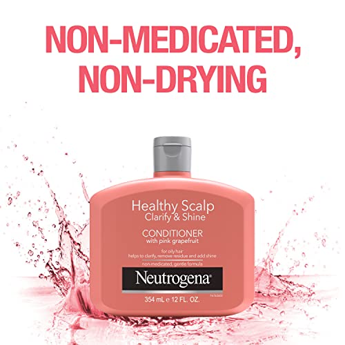 Neutrogena esfolia o couro cabeludo saudável Condicionador de esclarecimento e brilho para cabelos oleosos e couro cabeludo, condicionador