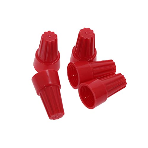 100pcs p6 conectores de fio vermelho Tomar terminais Cap Spring Insert Settion 22-10 AWG