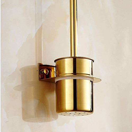 Pincéis e suportes de vaso sanitário ouro banhado de ouro 304 aço inoxidável banheiro higiênico escova de parede escova