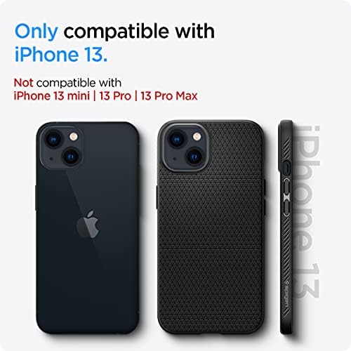 Armadura de ar líquido de Spigen projetada para iPhone 13 Case - Matte Black