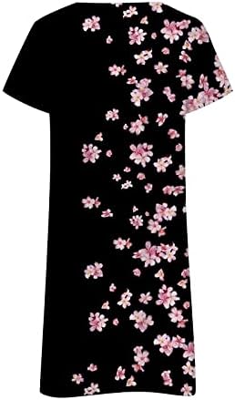 Vestido de cintura apertado Miashui Vestido feminino em V de pescoço casual Casual Casual Vestidos de camiseta para mulheres curtas
