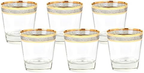 Drinkware de vidro elegante e moderno para hospedar festas e eventos - 10 onças. Bola alta, conjunto de 6, fumaça