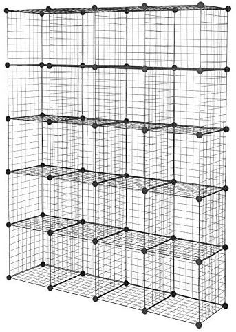 Organizador de cubo de arame de 20 arames de cubo de metal empilhável Multifunction Storage Prateleiras Modernas Armário de armário