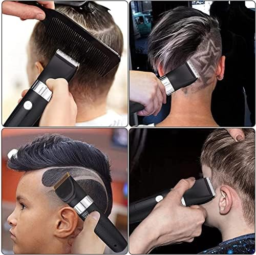 Himimi Hair Clipper Recarregável Kit de corte e aparar para cabeças, barbas mais longas e allêmio do corpo - barbeiro profissional Clippers Trimmer para homens com pentes fáceis de guia, capa e tesoura