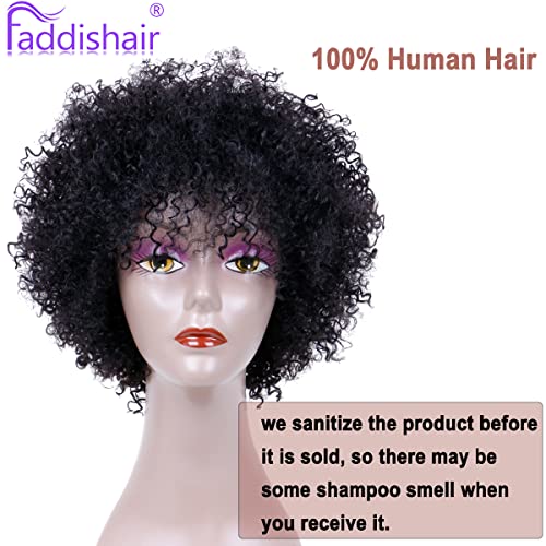 Faddishair Afro Wigs para mulheres negras Remy Remy Human Human Wig Curly Afro Wig Afro Kinky Curly Hum