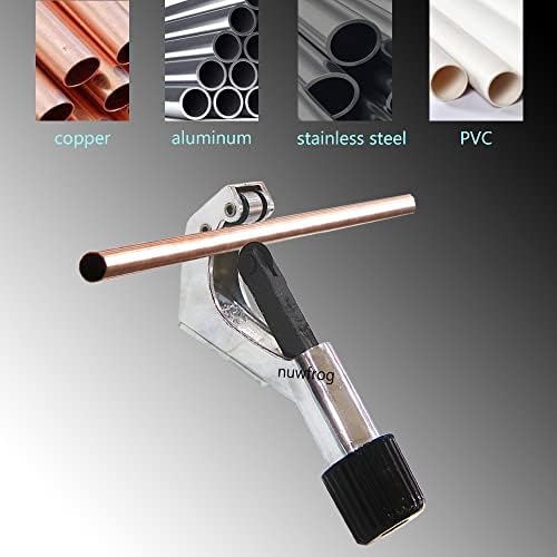 Tubos nuwfrog e cortador de tubos 1/4 a 1-5/8 polegadas com lâmina extra e revendedores para corte de alumínio/tubo de plástico/cobre/fino