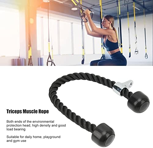 Corda de tensão de fitness keenso, treinamento de dupla de cabeça bíceps puxando o corda exercício de exercício tríceps muscular