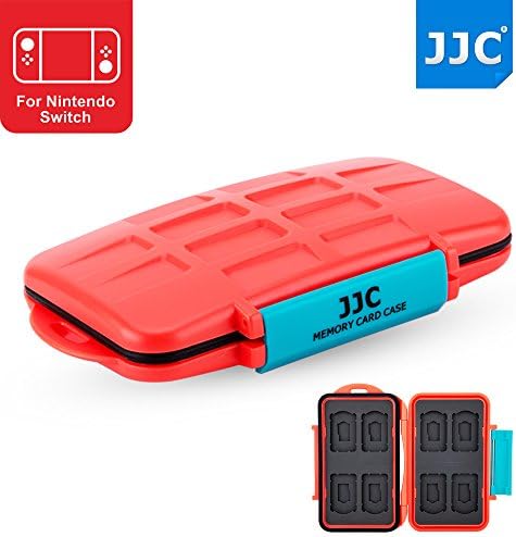 JJC 8 + 8 Slots Card Case de memória Card Card Protetor para 8 x Cartão de jogo + 8 x Micro SD/MSD Cartão de memória,