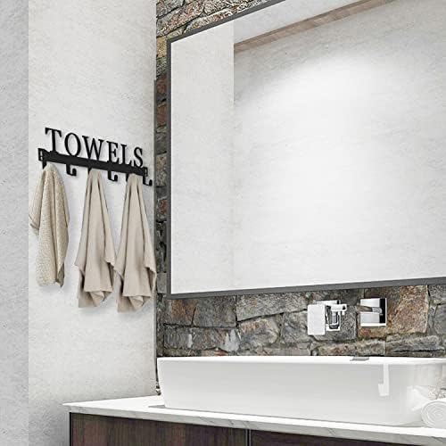 Sobre os ganchos da porta, suporte para toalhas para banheiro, montagem de porta de toalha de toalha de toalha de banheiro de metal para o quarto da cozinha piscina toalhas de banheira de roupão de banheira ganchos de toalha para banheiros