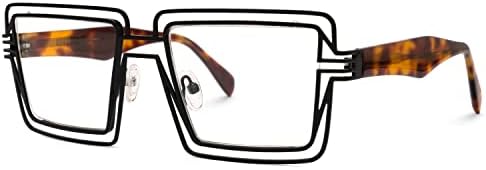 Vooglam elegante quadrado de óculos de bloqueio de luz azul para mulheres anti -UV Eyestrain Eyewear Aethwy