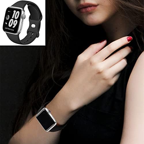 TEBBS SOFT Sports Watch Band para bandas de relógio Apple Mulheres Men 38mm 40mm 41mm 42mm 44mm 45mm, pulseiras de tira de silicone macias para pulseiras de pulseira para Iwatch Bands Series 8 7 6 5 4 2 1 SE SE
