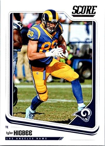 Pontuação de 2018 174 Tyler Higbee Los Angeles Rams Card