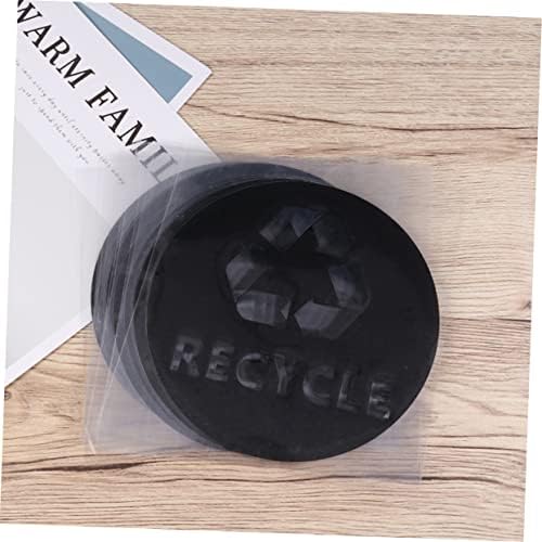 Adesivos automotivos de zerodeko 4pcs tags brancas etiqueta preta reciclagem lixo adesivo de lixo etiqueta de lixo de reciclagem adesivo de lixo de lata de lata de logotipo adesivos de reciclagem de reciclagem de lixo