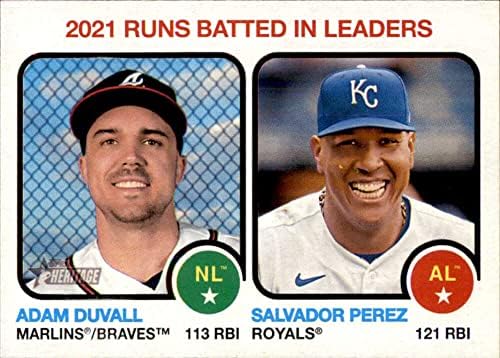 2022 Topps Heritage 62 Salvador Perez/Adam Duvall NM-MT Kansas City Royals/Atlanta Braves Baseball