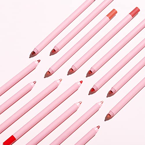 Mulherqaq Lip Paste Color Hook Line Rich Lipstick Pen Pen Pen Nenhum delineador de lábios desbotado Adequado para a festa diária
