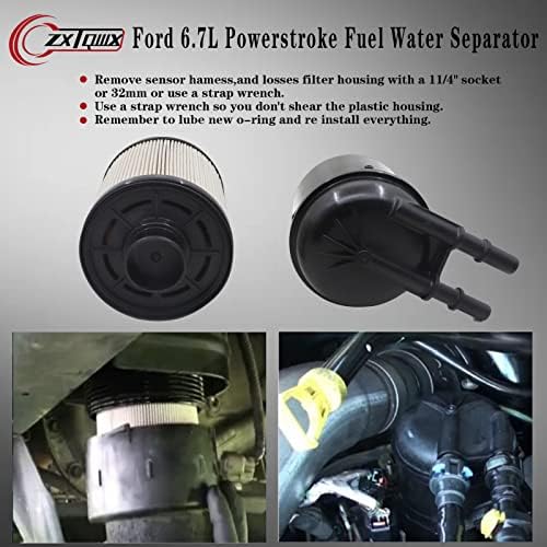 6.7 Filtro de combustível PowerStroke Compatível com a coleta Ford de caminhão Ford F-250 F-350 F-450 F-550, Diesel Filter Filter Water Separator Substitua FD-4615 BC3Z-9N184-B