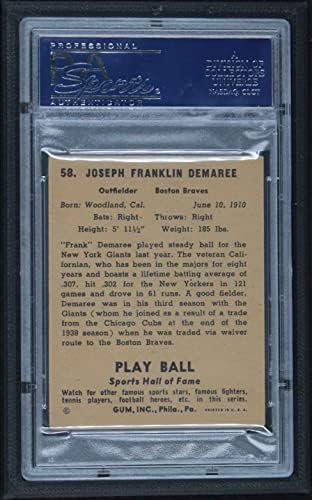 1941 Play Ball 58 Frank DeMaree Boston Braves PSA PSA 6.00 Braves