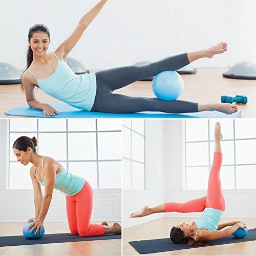 Mini Yoga Pilates Ball 10 polegadas para estabilidade Ginásse de treinamento de exercícios Anti -Bold e bolas resistentes com palha inflável