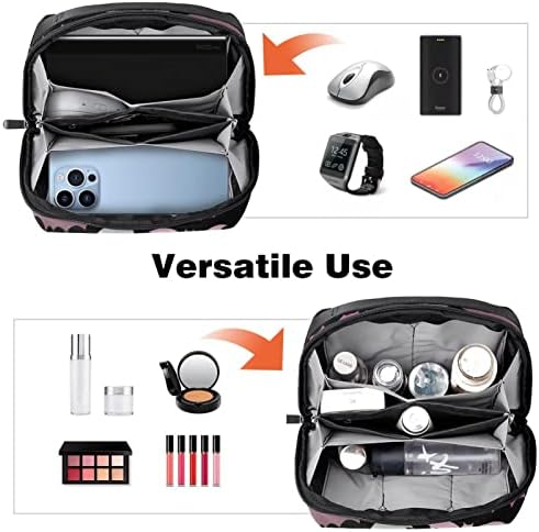 Bolsa de organizador eletrônico portátil Bolsa de bastões coloridos Bolsa de armazenamento de cabo para discos rígidos, USB, cartão SD, carregador, banco de energia, fone de ouvido