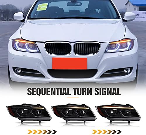 Os faróis de LED YHY para BMW E90 E91 328/335/3 Série 2005-2012 Montagem LED LED Signal sequencial Signal Drl Startup Dinâmico