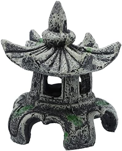 Decoração da casa de home 1pc escultura verde zen vaso externo diy japonês japonês antigo peixe ornamentos aquário para simulação