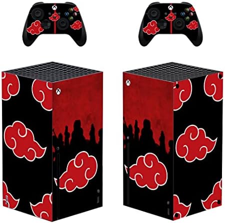 Vanknight Xbox Series x Console Skin Decals Adesivos de anime Vinil para Xbox Series x Console Controllers Red