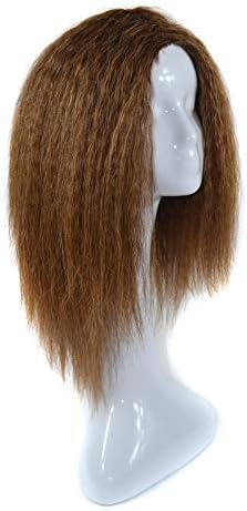 YTooz peruca marrom escuro perucas de cabelo real de milho deve ser dividido na cabeça do milho quente perucas de cabelo curto