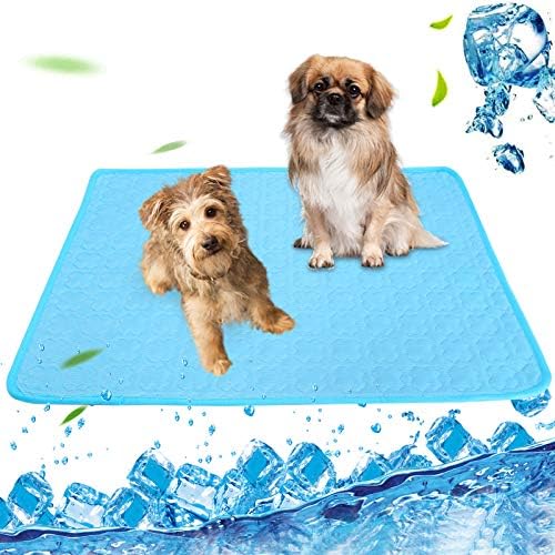 JENPECH DOG MATO DE REFRIGENÇÃO - ICE SILK REFRODING PARA COMOS E CATOS - cobertor portátil e lavável de resfriamento para animais para externo, assentos de carro, camas e muito mais no verão