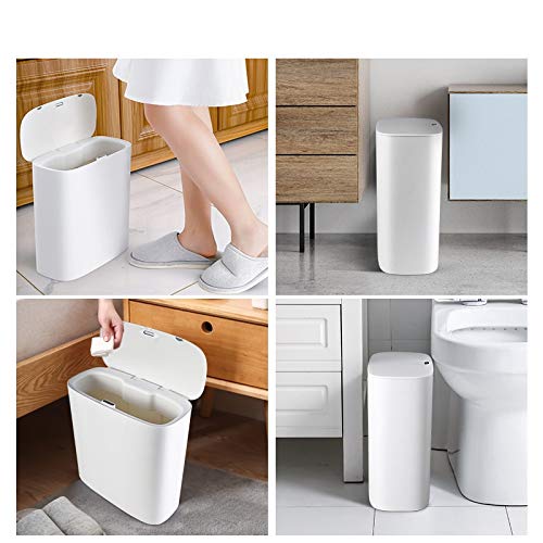 Wenlii Smart Sensor Lixo pode eletrônico banheiro doméstico automático Banheiro à prova d'água Bin Sensor de costura estreita