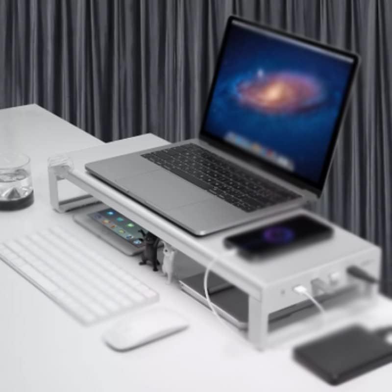 Suporte de metal wdbby com suporte USB, carregamento de dados de transferência, teclado e desktop de armazenamento de mouse