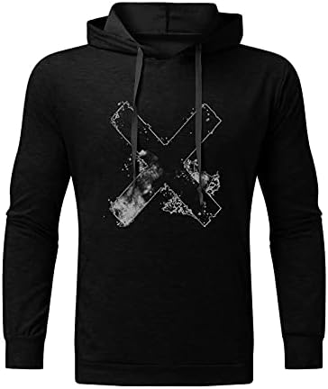 Xxbr halloween capuz para homens, fé de caveira engraçada Fé Jesus Jesus cruzados Sweatshirts Athletic Basic Casual