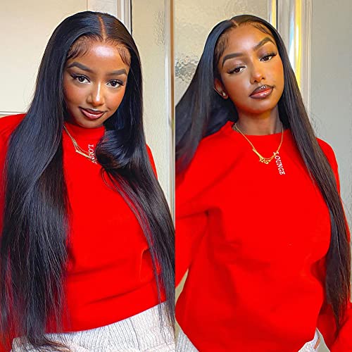 Alimice Lace Wigs Front Wigs Humanos retos 13x4 Transparente Lace Frontal Human Human Wig Para Mulheres Negras Virgem Cabelo Virgem