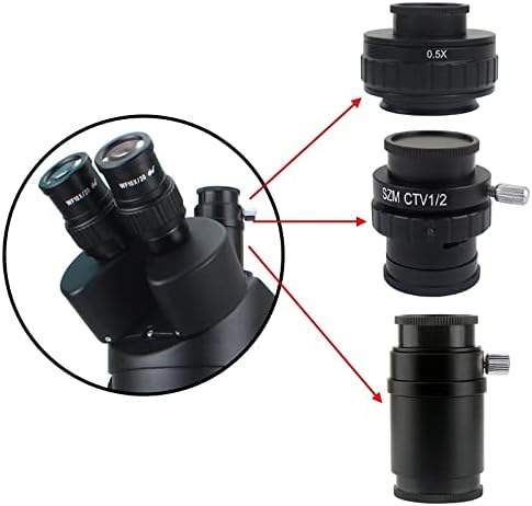 Acessórios para microscópio 0,3x 0,5x 1/2 1/3 1x Adaptador de lentes C-Mount