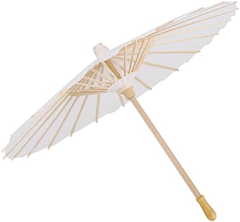Guarda -chuva de papel, guarda -chuva decorativa de papel de cor branca, peças centrais da mesa de casamento para