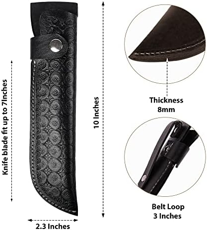 Hulara_genuine capa de couro artesanal bainhas de faca de couro real com lâmina de bolso de correia para o cinto