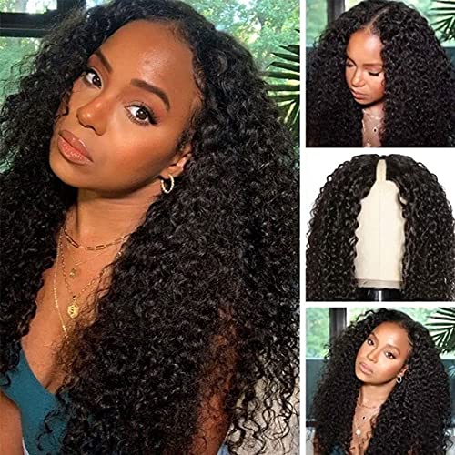 Nadula Curly atualizada u parte peruca cabelos humanos 4x1 polegadas Samll deixa de fora para mulheres negras, 10a Brasileiro Curly U-Parto