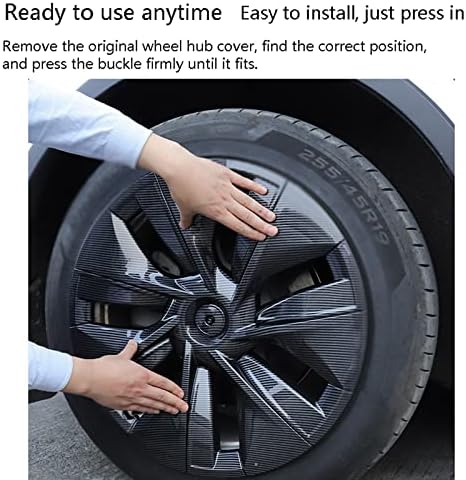 Meinaisen, 19 polegadas, capas de rodas com tudo incluído, adequadas para tais de rodas de jeito de serviço pesado Tesla Modelo Y,