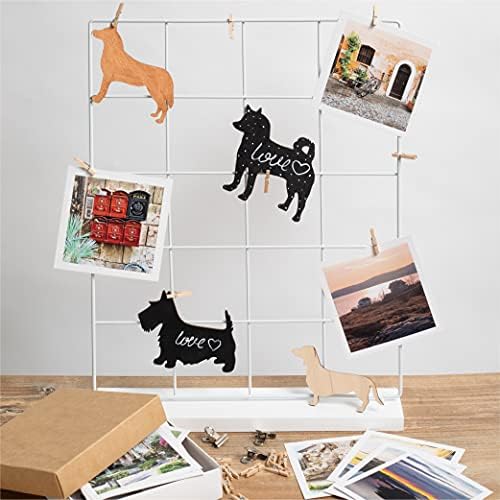 Plydolex 24 peças recortes inacabados de madeira recortes de cães -6 formas de ornamento artesanal - recortes de cães de madeira perfeitos como ornamento diy e filhote de tinta de madeira artesanato para crianças