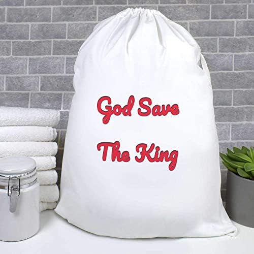 Azeeda 'Deus salve a roupa do rei' Lavanderia/lavar/armazenamento