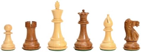 The House of Staunton - O conjunto de xadrez clássico - apenas peças - 4,0 King - Rosewood Golden