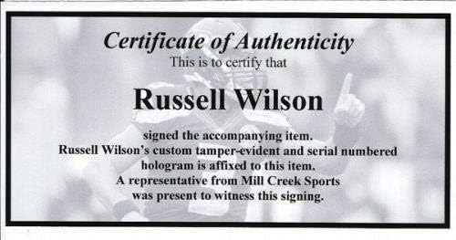 Seattle Seahawks Russell Wilson autografou a Jersey White Nike SB XLVIII CHAMPS, SEA 43 Den 8, 2/2/14 #9/48 RW Holo #34873 - Jerseys da NFL autografada