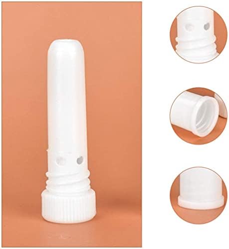 IMIROOTREE 12 PCS Óleo essencial em branco Tubos de inalador nasal Recarregável Plástico vazio inaladores nasais brancos