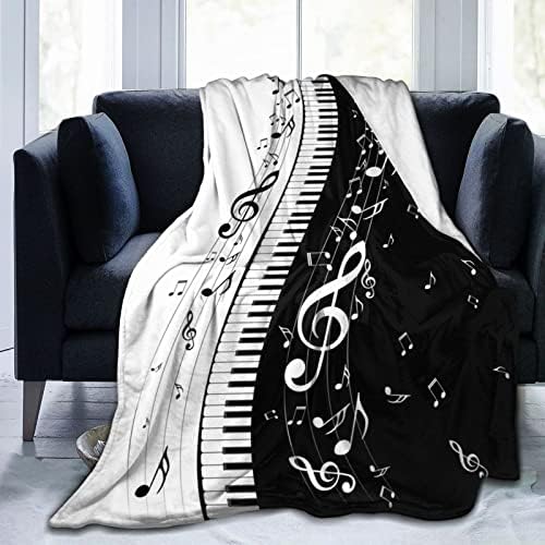 Piano Music Gift preto e branco Blanklet Plexh