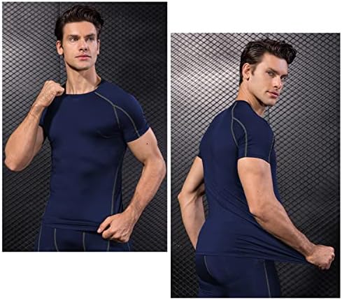 Camisetas de compressão masculina de wragcfm trepadeiras atléticas de manga curta subiram camisetas rápidas de base seca camisetas