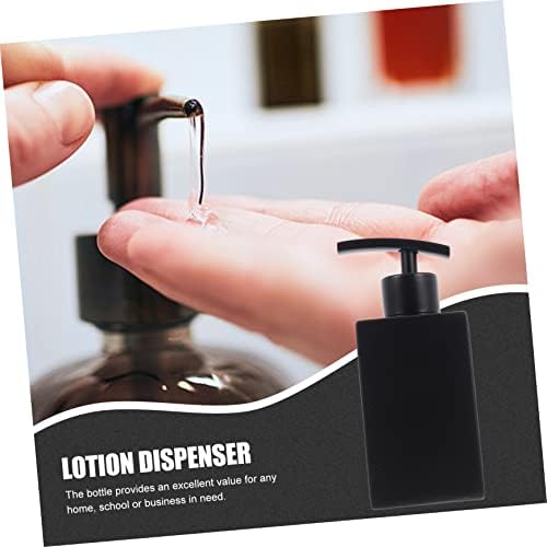 Distribuidor de sabão preto de 5pcs Condicionador de cabelo preto Decoração de lavagem manual Distribuidor de lavagem de mão Garrafas