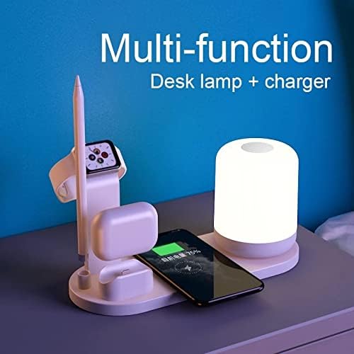 MMLLZEL 5 em 1 Charging Fast Charging, luz noturna, carregador de telefone celular multifuncional