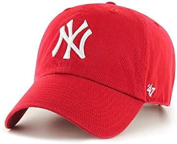 '47 MLB New York Yankees Brand Red Logo Basic Limpeza Capinho Ajuste
