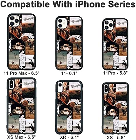 Onemiliayears Cool Cowboy Cowgirl Horse Celular Case, capa de telefone Hippie West para iPhone 14 13 12 11 Pro Max Plus Mini XR XS x 6 7 8 Para meninas e meninos adolescentes