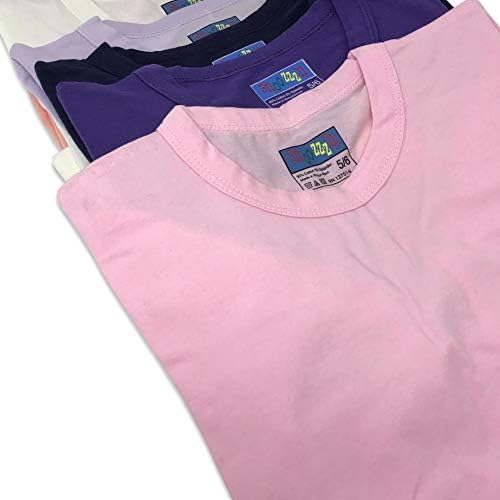 Meninas/meninos/Toddler 6 pacote atlético de pacote de manga longa de camiseta de camiseta/camada base camisa de algodão camisas